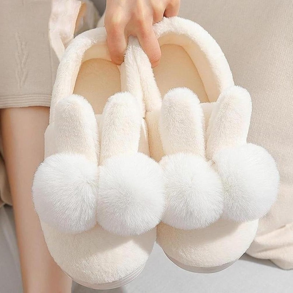 Sky Madrid Fluffy Rabbit Ear Slippers