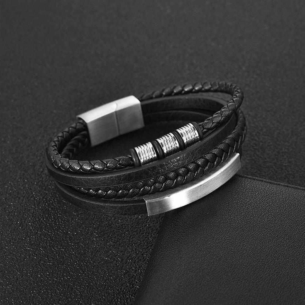 Saint Morris Woven Leather Bracelets