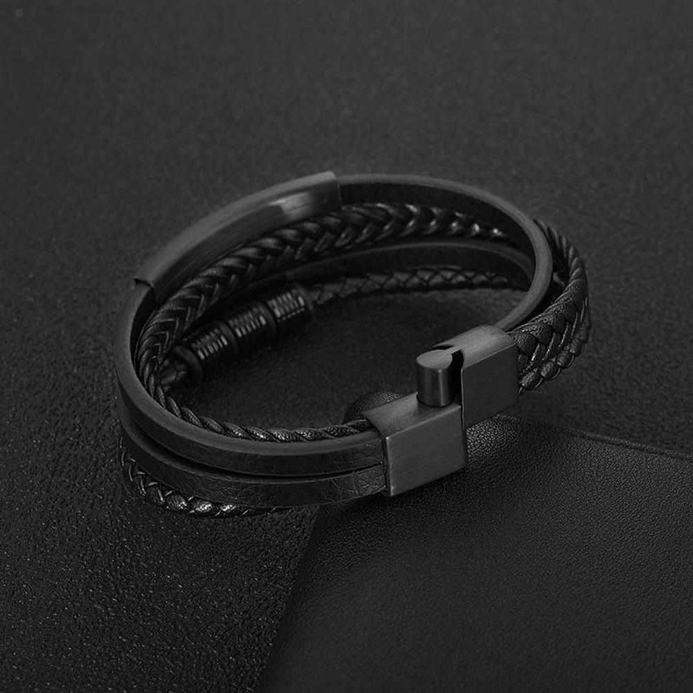 Saint Morris Woven Leather Bracelets