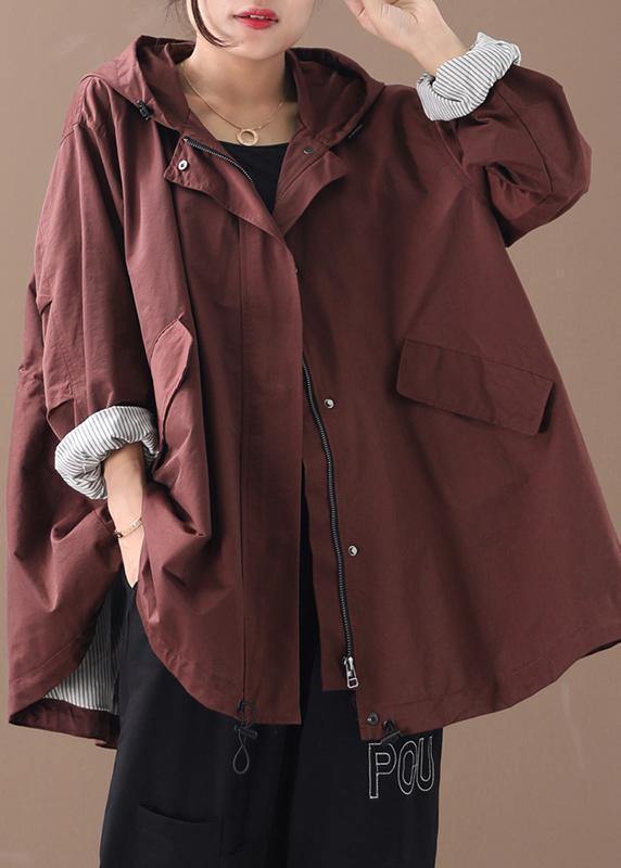 Modern hooded baggy Plus Size clothes For Women green silhouette winter outwear