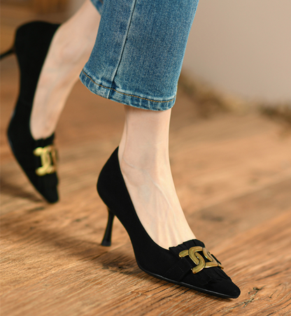 Tanya Leather Heels