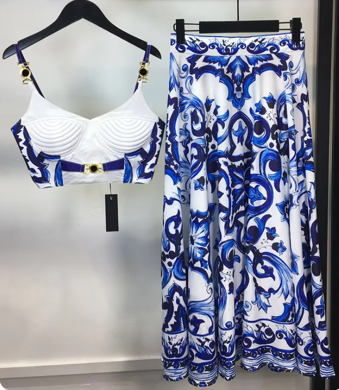 Gloria Top & Skirt Set