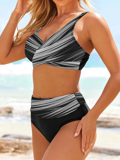 2024 Halter Bikini Set High Waist Swimwear Women Vintage Swimsuit Female Beachwear Summer Push Up Bathing Suit Swimming Bathers