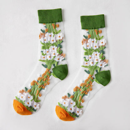 Rufia - Floral Pattern Summer Socks