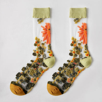 Rufia - Floral Pattern Summer Socks