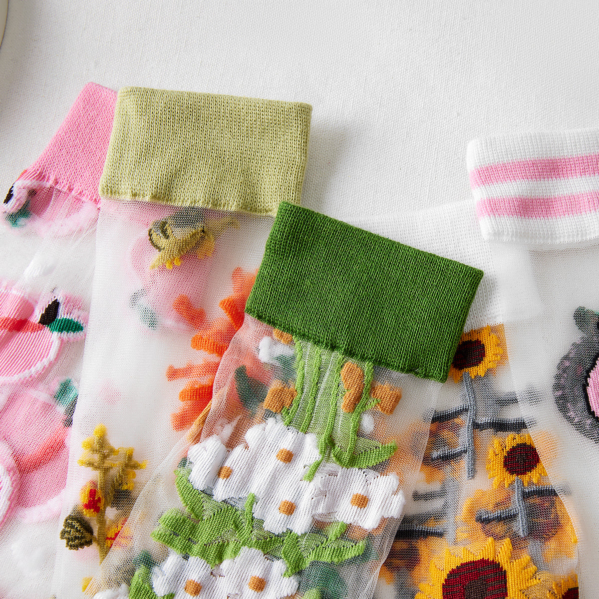 Rufia - Floral Pattern Summer Socks