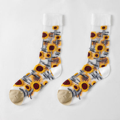 Rufia - Floral Pattern Summer Socks