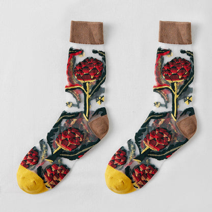 Rufia - Floral Pattern Summer Socks