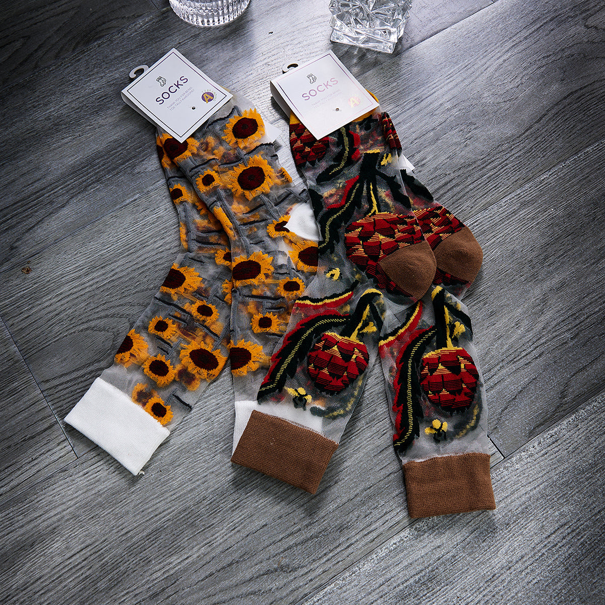 Rufia - Floral Pattern Summer Socks