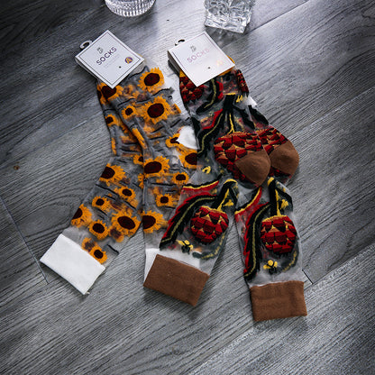 Rufia - Floral Pattern Summer Socks