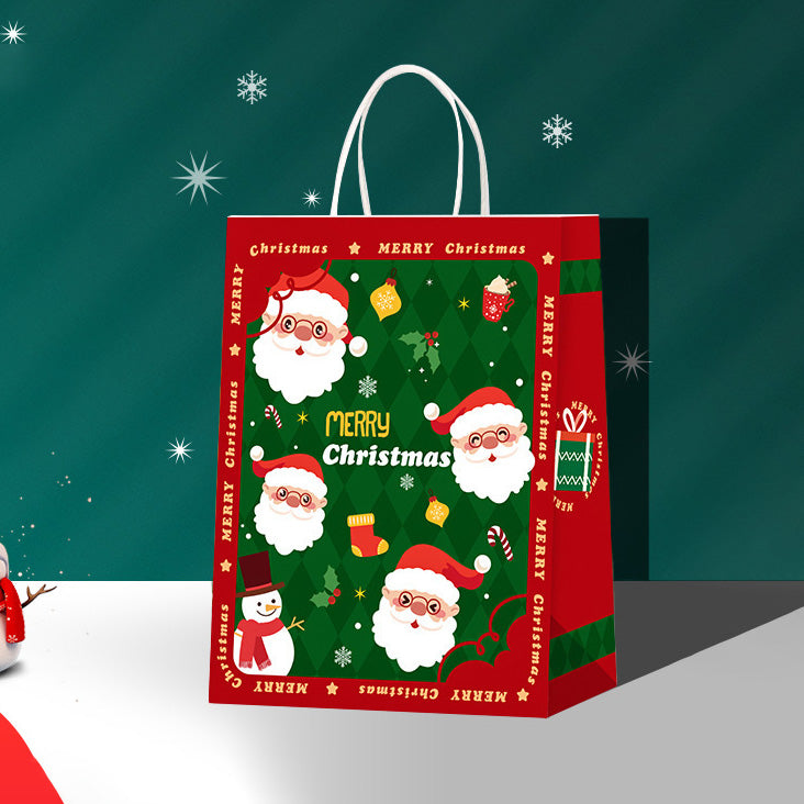 Christmas Printed Kraft Paper Packaging Bag Set