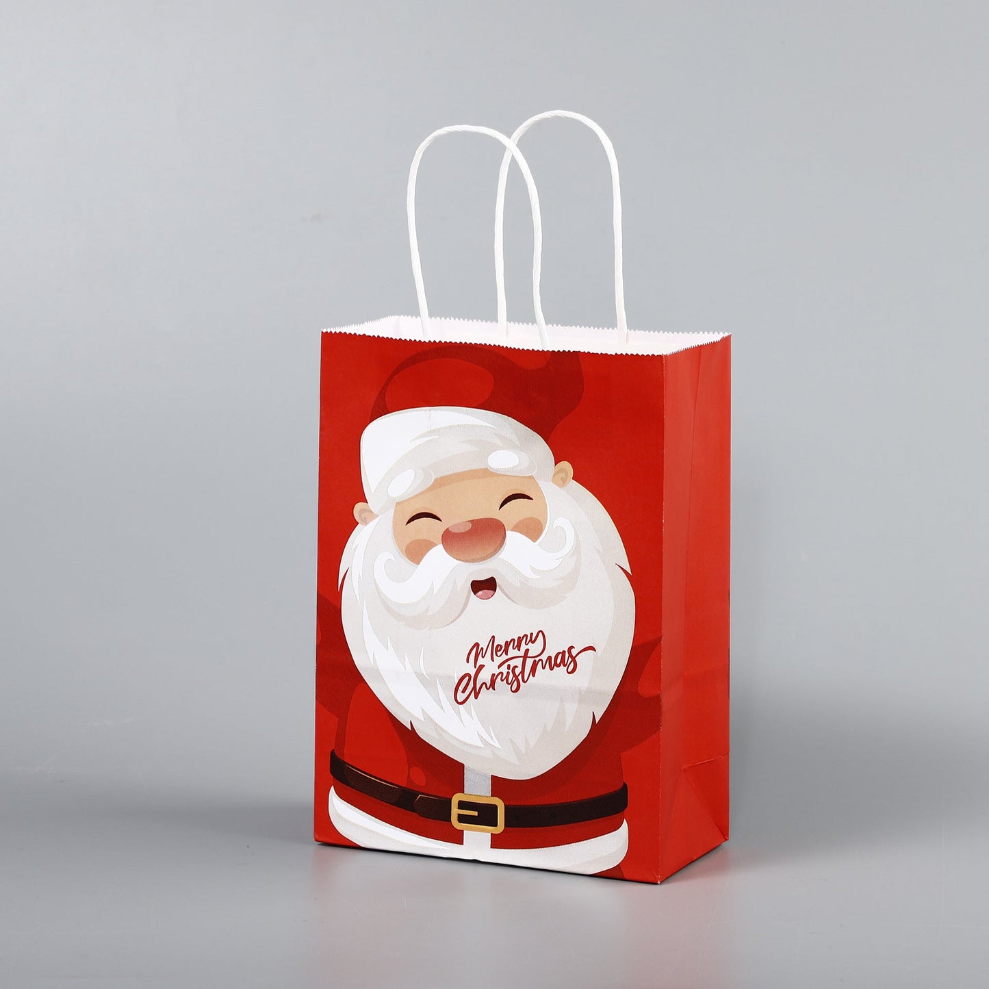 Christmas Kraft Paper Gift Bag With Printed Designs