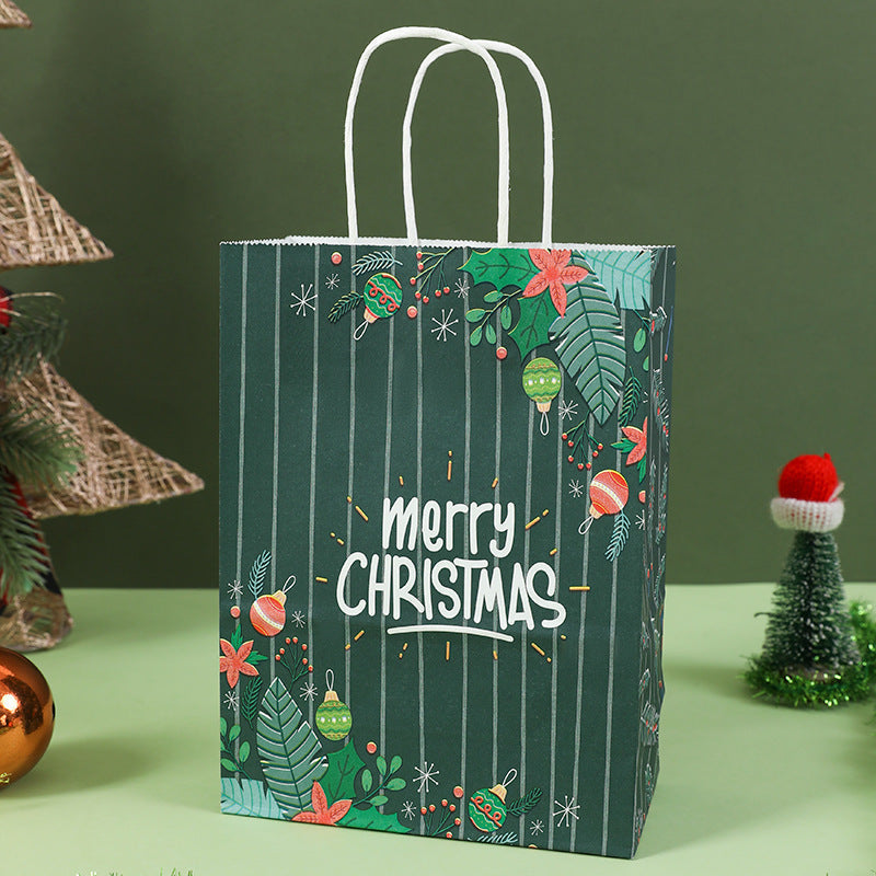 Creative Christmas Kraft Paper Gift Handbag Set