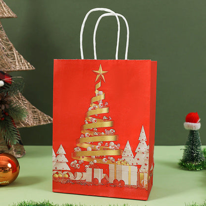 Creative Christmas Kraft Paper Gift Handbag Set