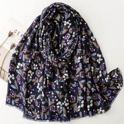 Scarvii - Small Floral Pattern Fall &amp; Winter Scarf