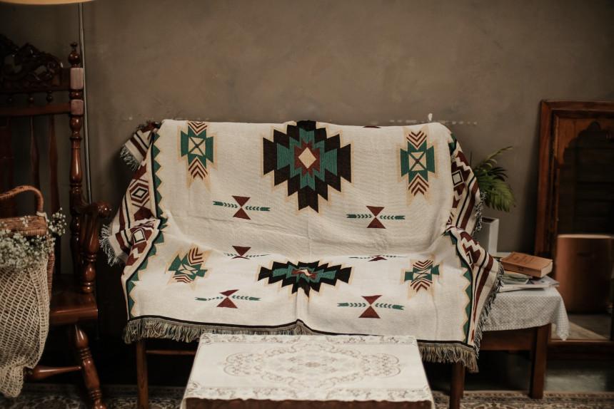 National Style Woven Casual Blanket Fabric Blanket Cover Blanket