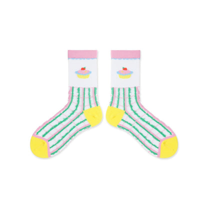 Rufia - Pastel Cartoon Socks - Breathable &amp; Soft