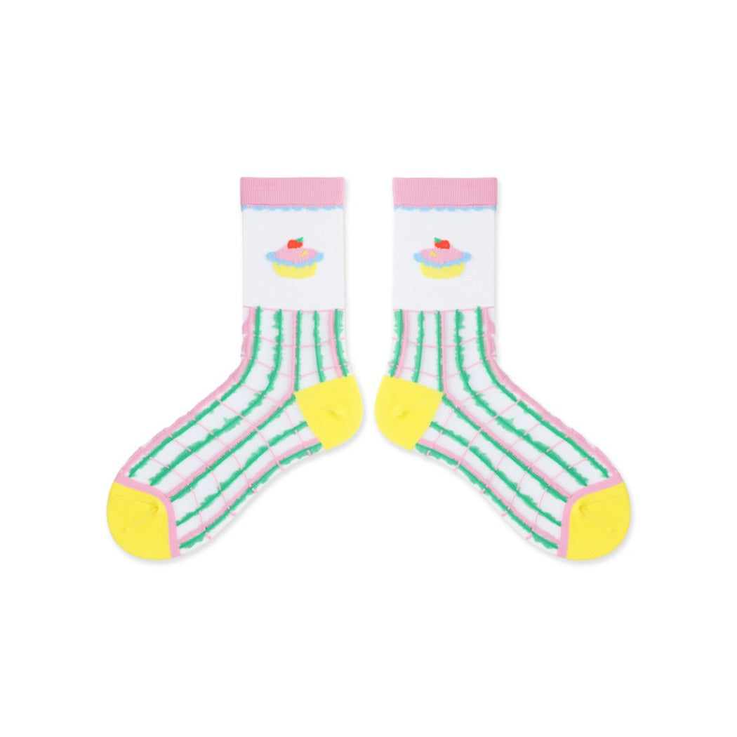 Rufia - Pastel Cartoon Socks - Breathable &amp; Soft