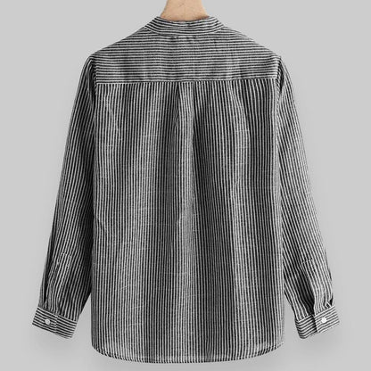 Sky Madrid Striped 3/4 Sleeve Casual Shirt