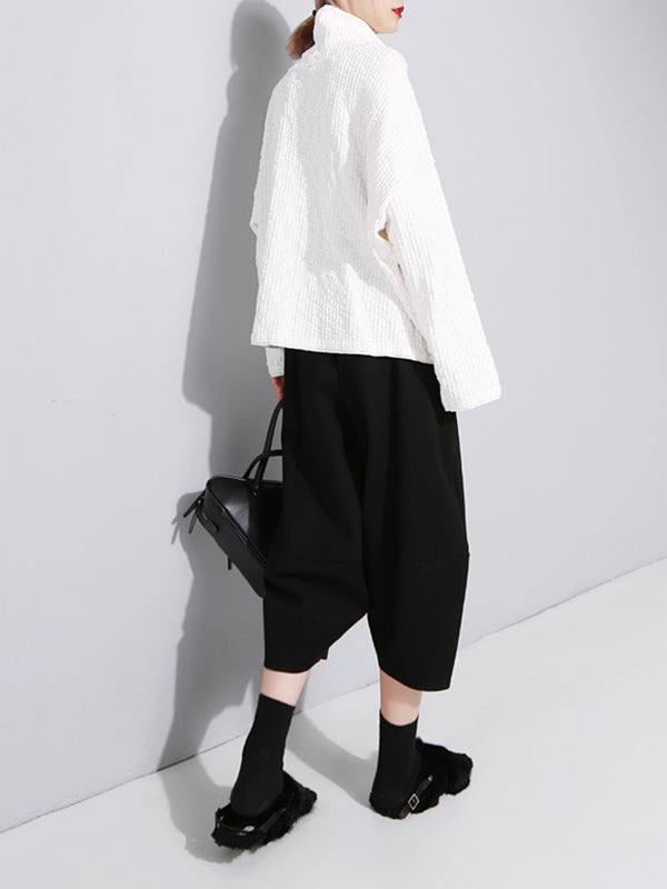 Simple Loose Solid Color Elasticity Knickerbockers