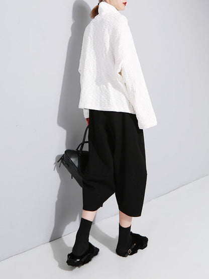 Simple Loose Solid Color Elasticity Knickerbockers