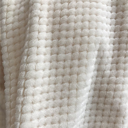 Soft Thickened Pineapple Grid Coral Fleece Blanket