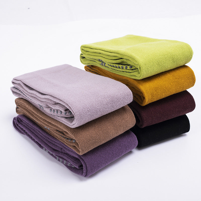 Autumn And Winter Warm Over Knee Long Yoga Socks Cotton Leggings Sock Anti Slip Dance Socks Floor Socks