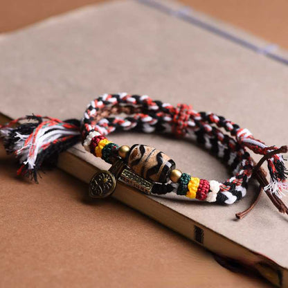 Tibetan Handwoven Bracelet Hand Rope Cultural And Fashionable Simple Buddha Bead Bracelet