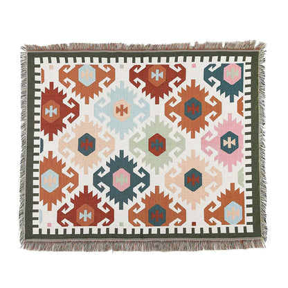 National Style Woven Casual Blanket Fabric Blanket Cover Blanket