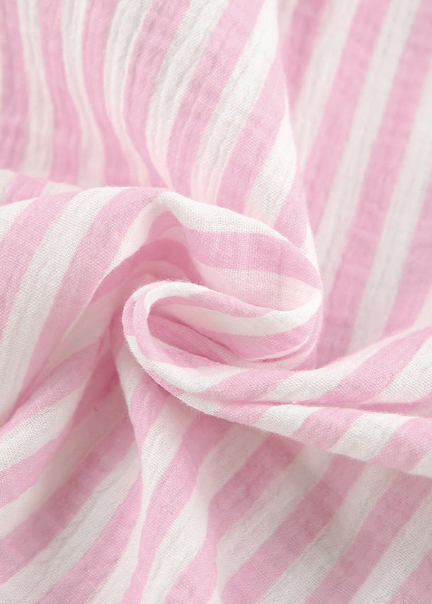 Striped Cotton Lounge Set With Relaxed Fit