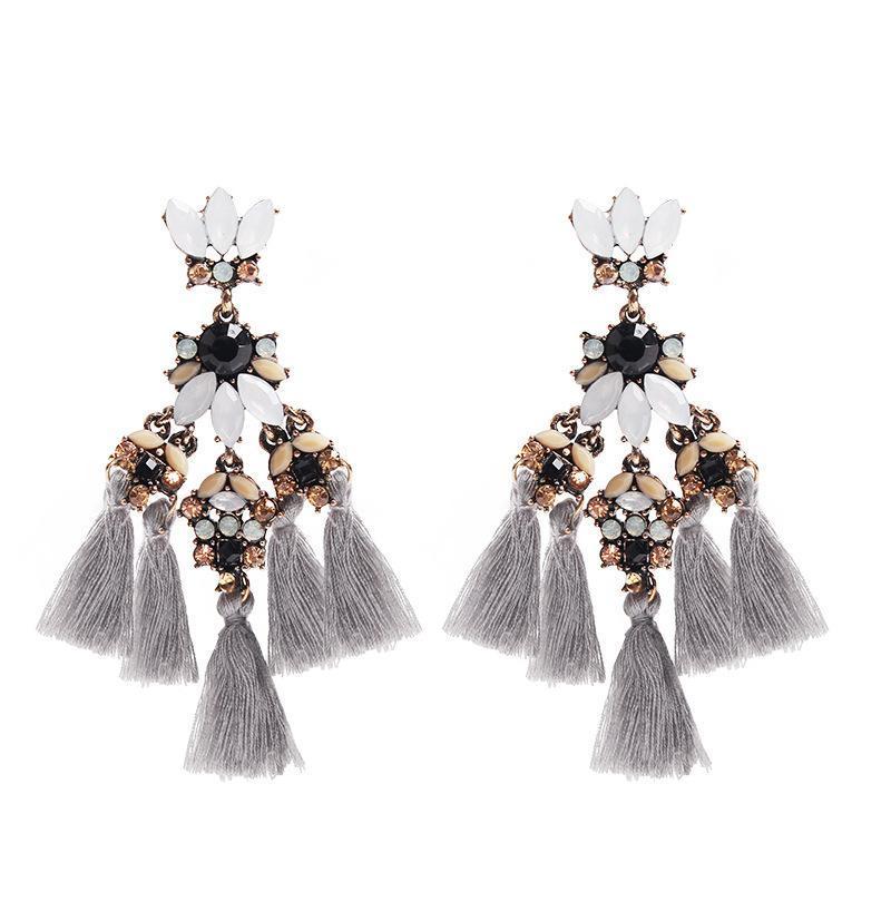 1 Pair Tassel Earring Make Statement Fashion Fringed Bohemia Jewelry For Party