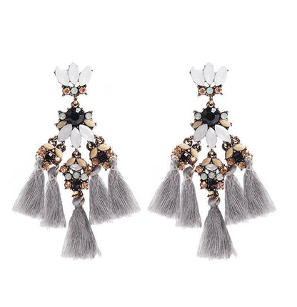 1 Pair Tassel Earring Make Statement Fashion Fringed Bohemia Jewelry For Party