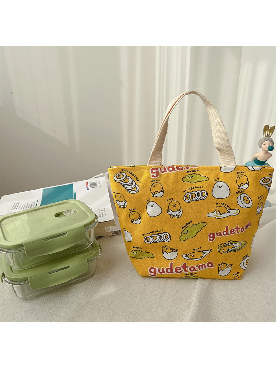 Cosbai - Canvas Small Tote with Assorted Patterns