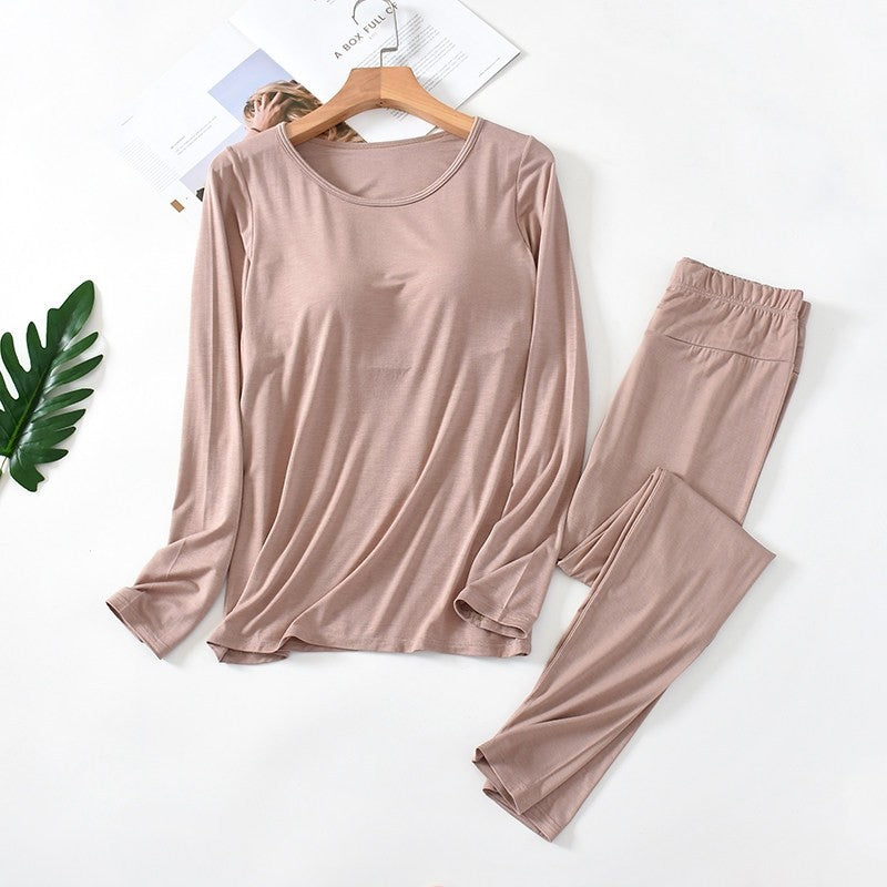 Padded Sleepwear Set With Built In Bra
