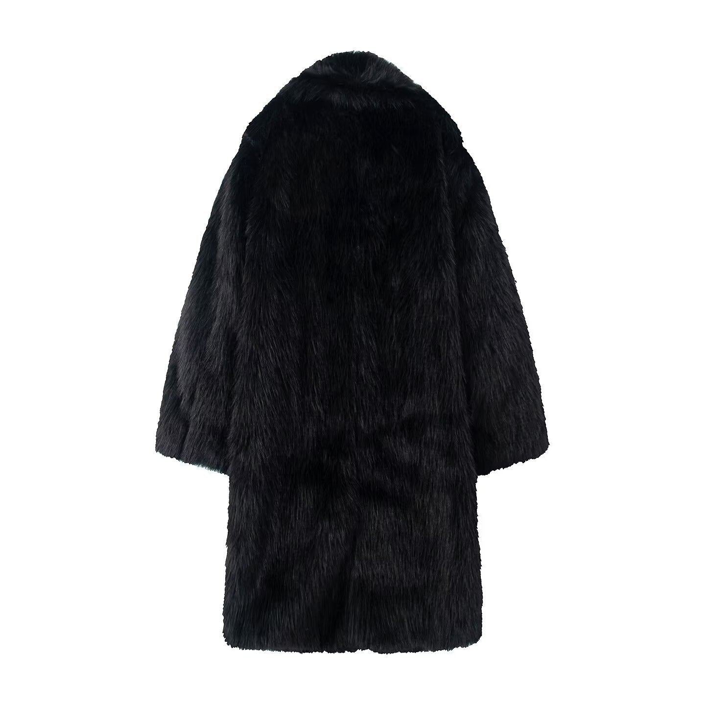 Faux Fur Plush Coat