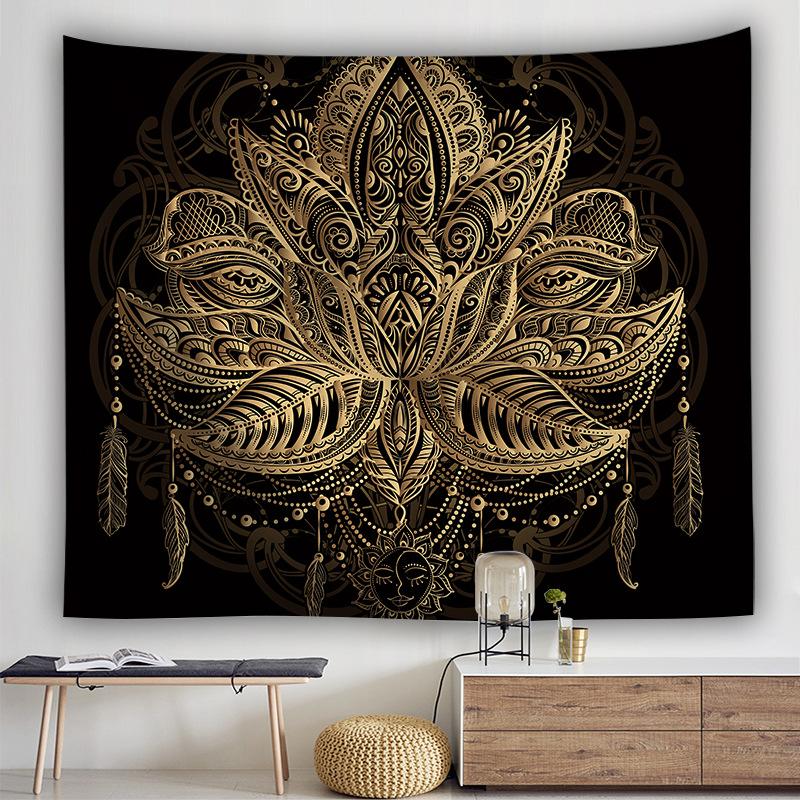 Datura Moon Sun Bohemian Background Cloth Bedroom Home Hanging Cloth Tapestry