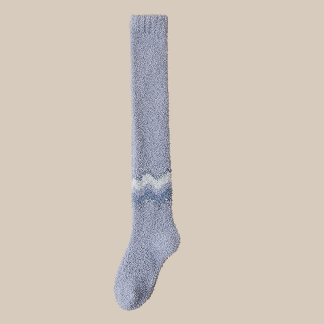 Rufia - Wavy Pattern Coral Fleece Long Socks