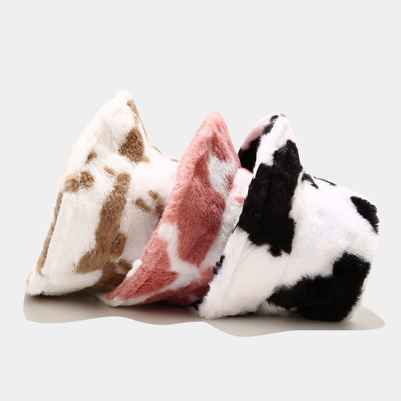 Colorful Cow Pattern Winter Bucket Hat