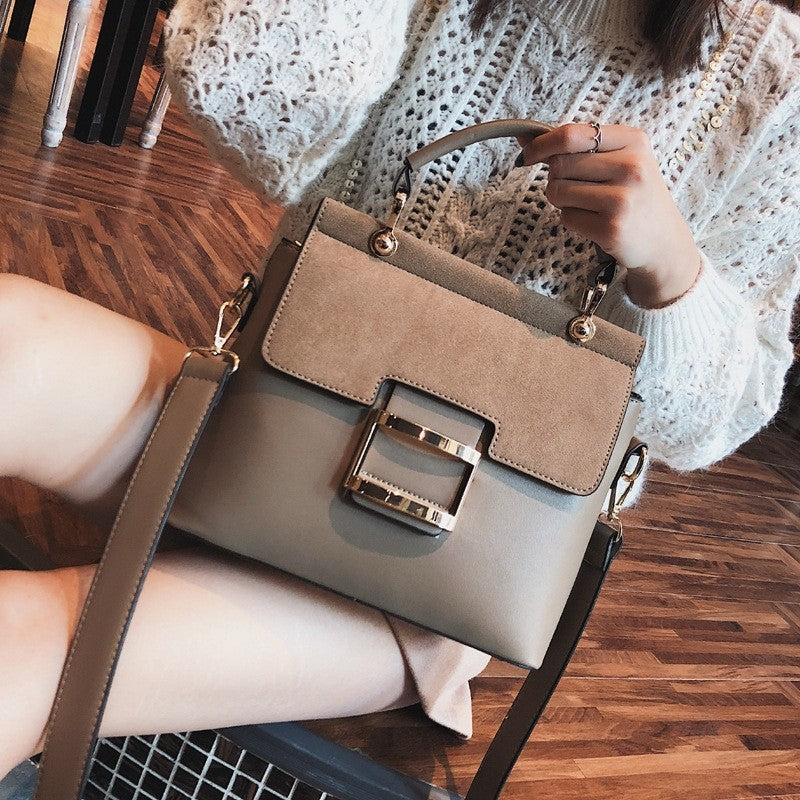 Plain Wide Shoulder Strap Crossbody Bag