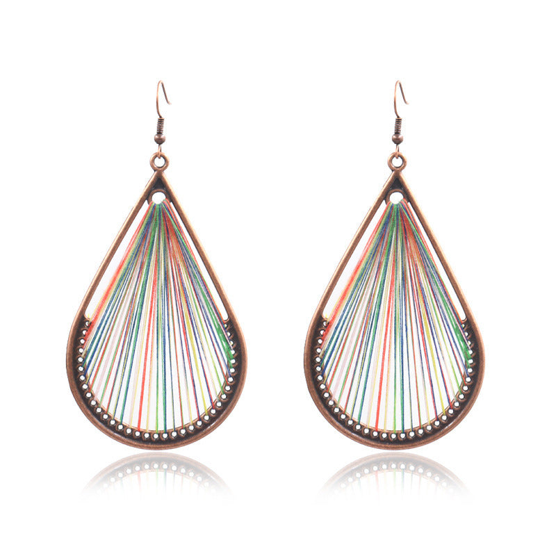 Handcrafted Bohemian Circular Earrings Vintage Style