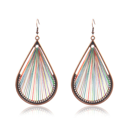 Handcrafted Bohemian Circular Earrings Vintage Style
