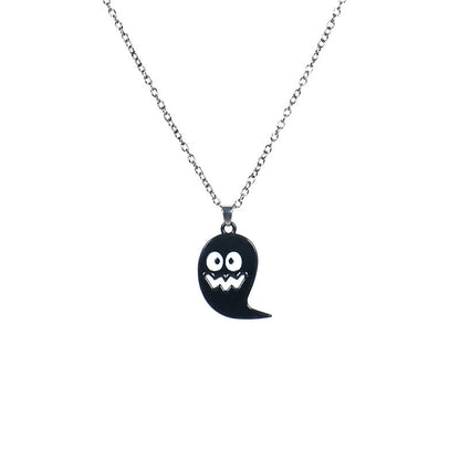 Halloween Ghost Skull Bat Pumpkin Pendant Necklace