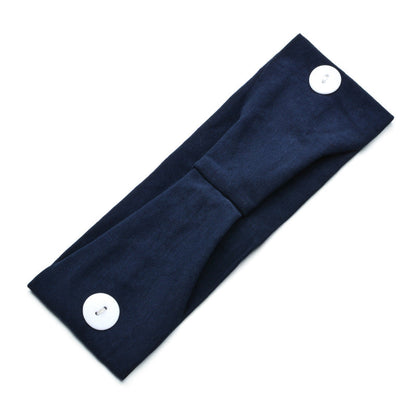 Solid Color Button Mask Hair Band Anti-Strangulation Cotton Elastic Yoga Fitness For Men And Women Sports Wash Hair Accessories Can Be Customized