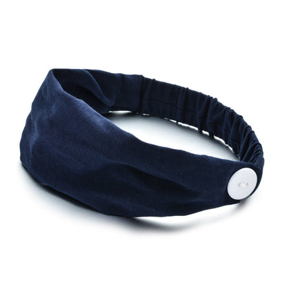 Solid Color Button Mask Hair Band Anti-Strangulation Cotton Elastic Yoga Fitness For Men And Women Sports Wash Hair Accessories Can Be Customized