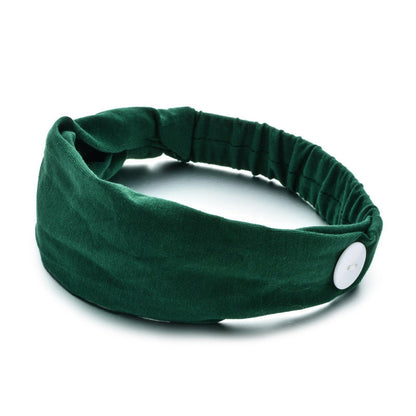 Solid Color Button Mask Hair Band Anti-Strangulation Cotton Elastic Yoga Fitness For Men And Women Sports Wash Hair Accessories Can Be Customized