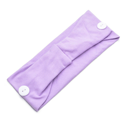 Solid Color Button Mask Hair Band Anti-Strangulation Cotton Elastic Yoga Fitness For Men And Women Sports Wash Hair Accessories Can Be Customized