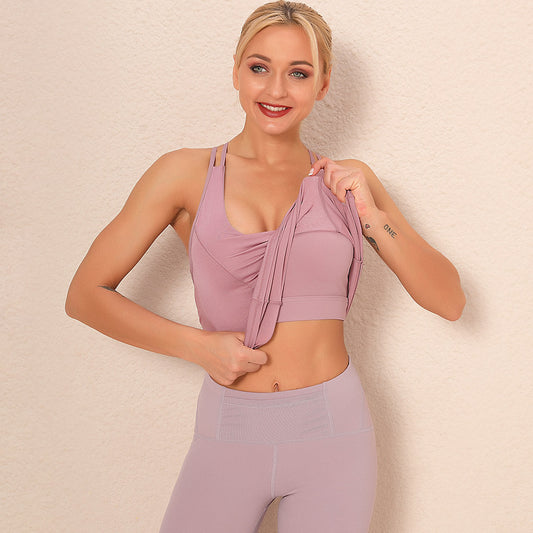 Double Sided Nylon Back Yoga Suit Women'S Breathable Quick Dry Running Vest