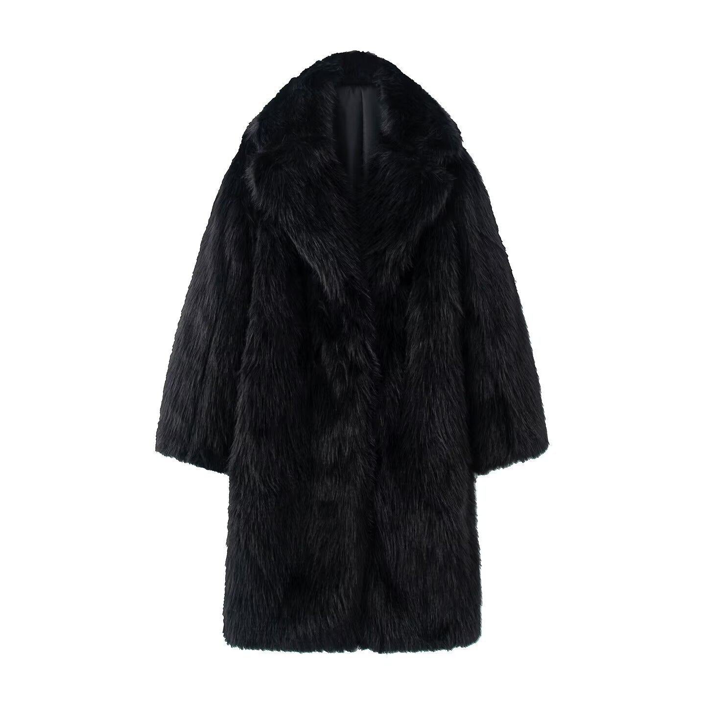 Faux Fur Plush Coat