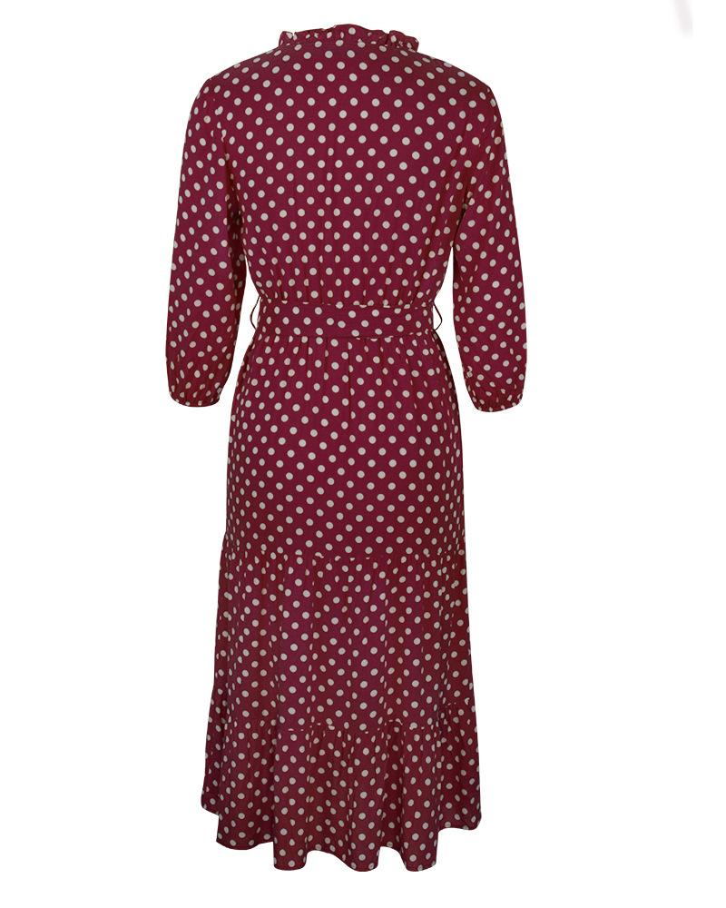 Original Design Innovative Women'S Spring/Summer 2021 Classic Wave Point Print Dress