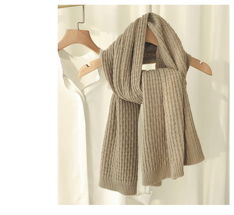 Elegant Winter Cozy Knitted Button Cape Scarf